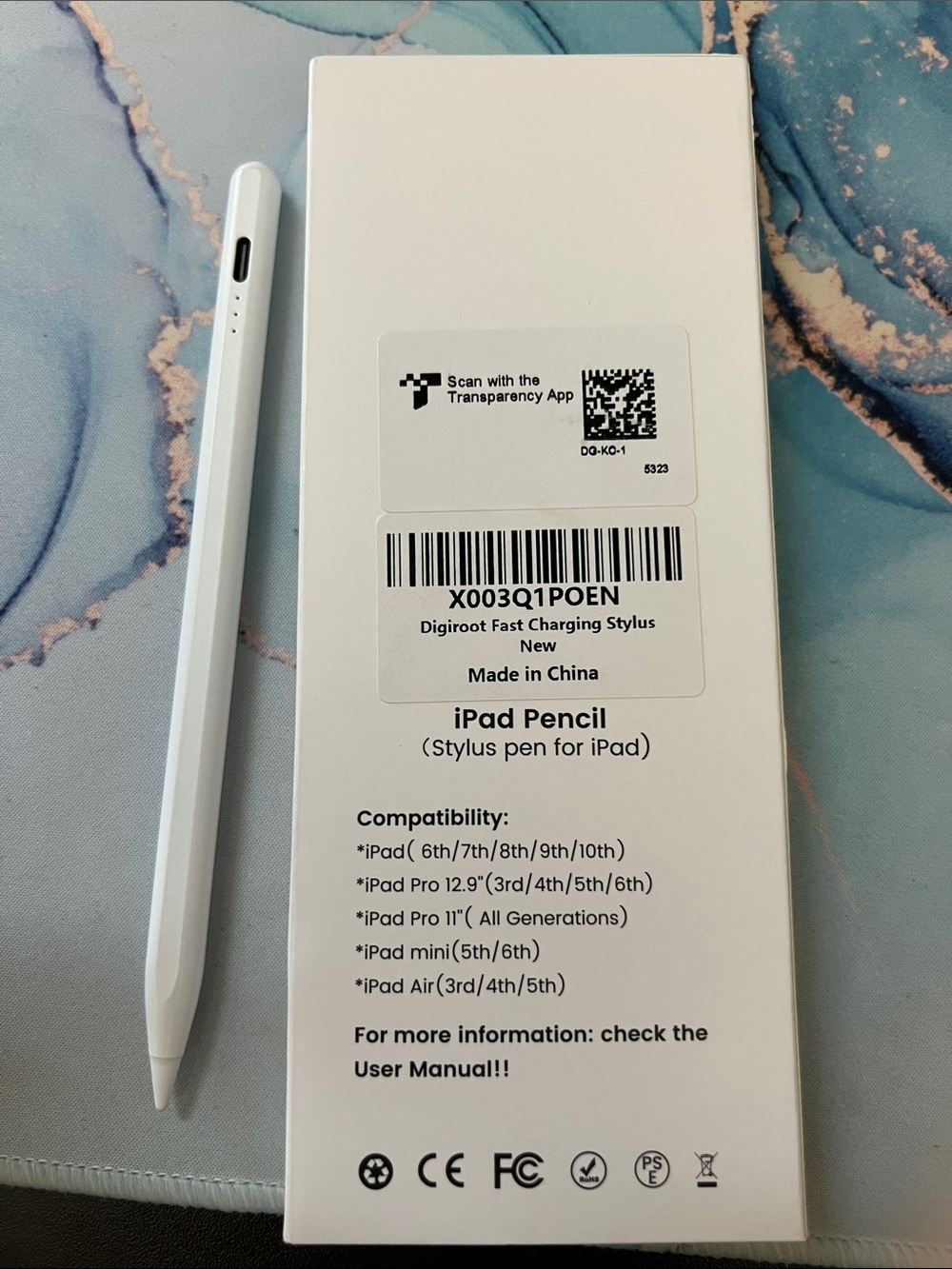 White iPad Pencil Stylus - Compatible